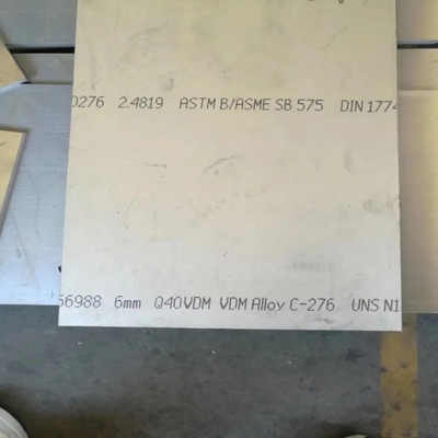 Hastelloy C276 صفيحة فولاذية من سبائك النيكل الساطعة UNS 10276 صفيحة 8.9 جم / سم 3